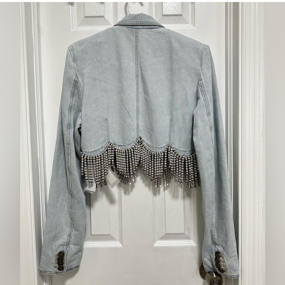 Scalloped AREA Denim Jacket - Picture 7 of 8